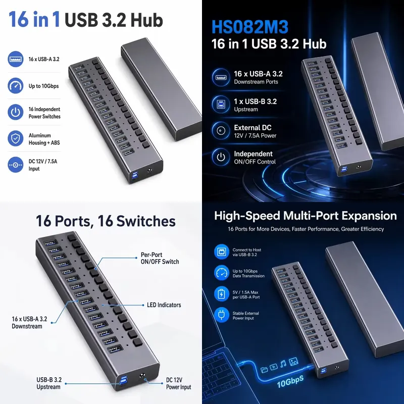AP01 for 16-Port Powered USB 3 - Usb Hub review and price