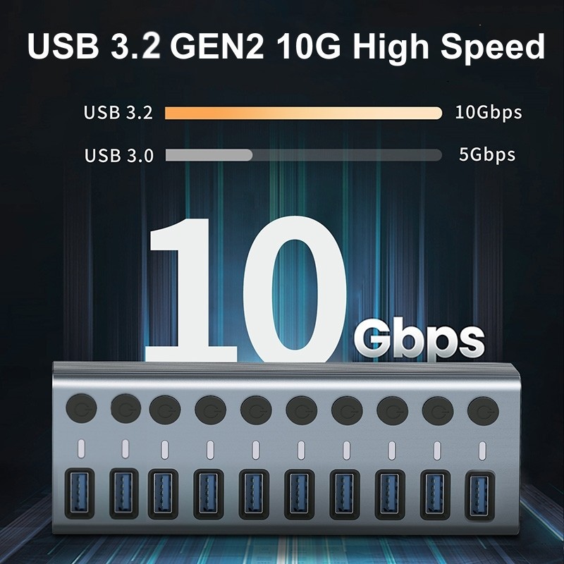 USB 3.0 Hub with 10 Ports High - Usb Hub review and price